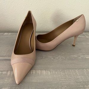 Tory Burch Nude Heel with Ribbon Detailing
